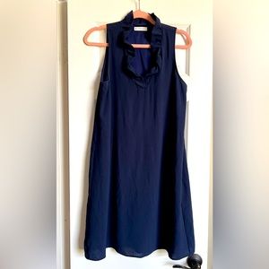 FSL Ruffle Collar Sleeveless Dress -  Size Small